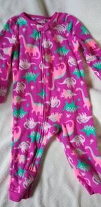 Fleece footless pajamas.